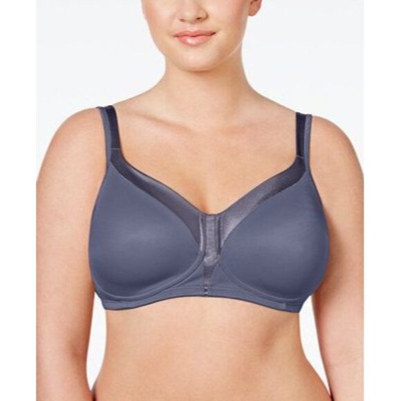 Playtex Full Figure 18 Hour Sleek & Smooth Wireless Bra 4803 Gray 44DDD NWOT - Picture 1 of 6